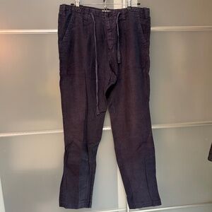 Hartford Alternative Classics 1979 Navy Linen Pants